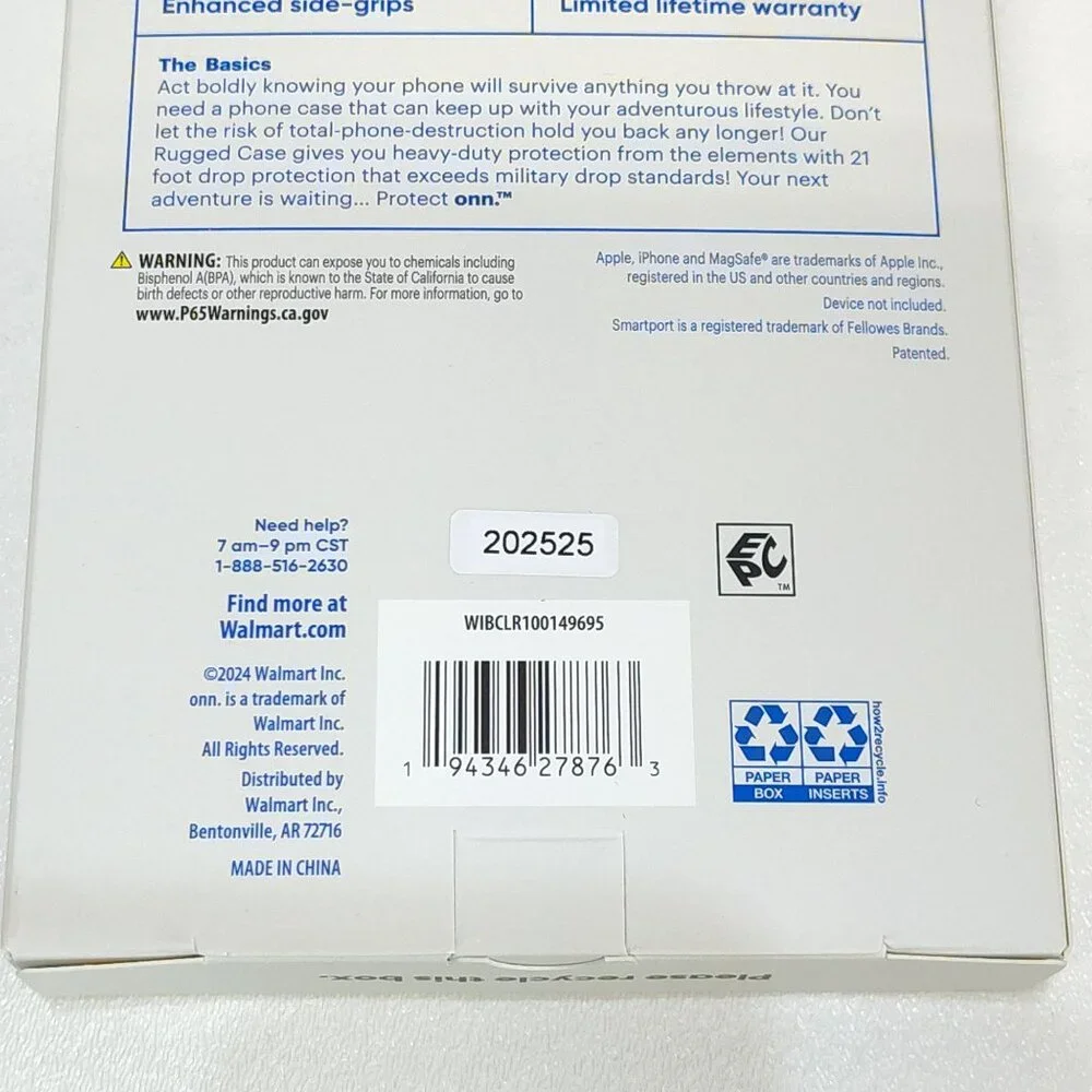 Protect Onn iPhone 16 Pro Max MagSafe Compatible Rugged Case 21' Drop Tested NIB